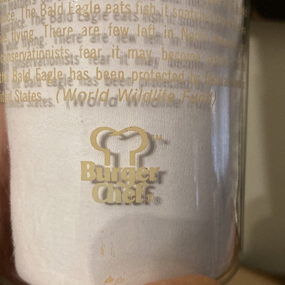 VINTAGE BURGER CHEF "THE BALD EAGLE" 1978 ENDANGERED SPECIES COLLECTORS Glass - Picture 5 of 13